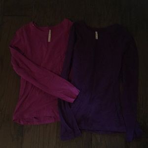 Long-Sleeved Crew Neck Cotton Shirts Set